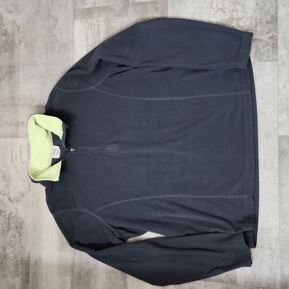 Wm Danskin grey 1/2 zip fleece pullover
